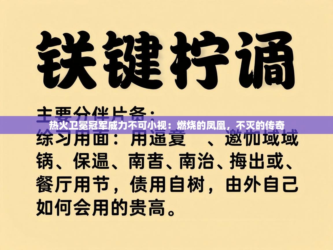 热火卫冕冠军威力不可小视：燃烧的凤凰，不灭的传奇  第2张